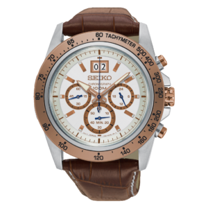 Seiko SPC246P1 Lord Chronograph Watch for Men – Brown Leather Strap