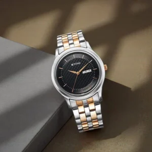 Titan Karishma Quartz Analog with Day and Date Blue Dial Stainless Steel Strap Watch For Men - TITAN 1824KM02
