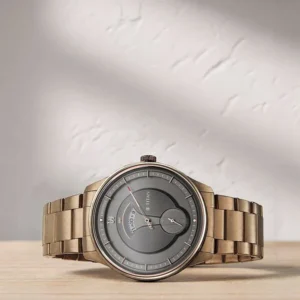 Titan Quartet Brown Dial Analog Stainless Steel Strap watch for Men - TITAN 1890QM01