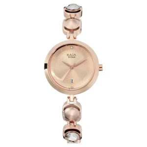Titan Raga Viva Rose Gold Dial Analog with Date Metal Strap watch for Women - TITAN 2606WM02