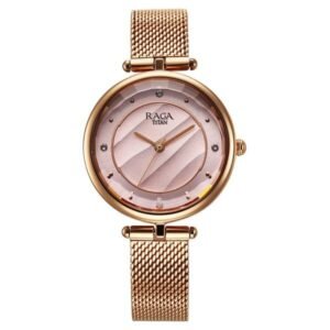 Titan Raga Showstopper Quartz Analog Pink Dial Metal Strap Watch For Women - TITAN 2773WM01