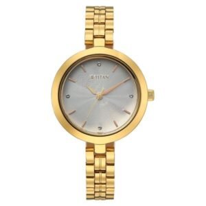 Titan Titan Karishma Quartz Analog Pink Dial Golden Stainless Steel Strap Watch For Women - TITAN 2969YM01