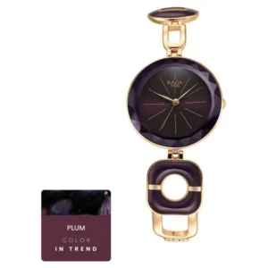 Titan Raga Delight Purple Dial Analog Metal Strap watch for Women - TITAN 95108WM01