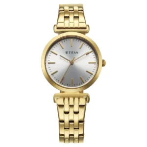Titan Workmode Quartz Analog Silver Dial Stainless Steel Strap Watch For Women - TITAN 95321YM01