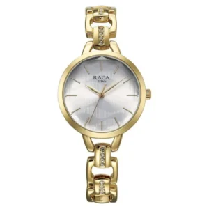 Titan Raga Showstopper Quartz Analog Silver Dial Metal Strap Watch For Women - TITAN 95352YM01