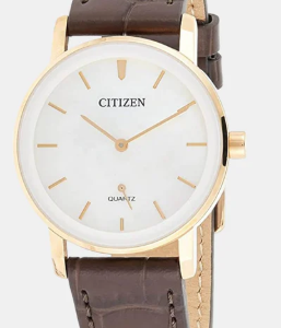 Citizen EQ9063-04D Quartz Mother of Pearl Dial Brown Leather Women's Watch