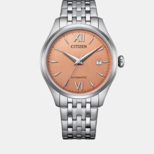 Citizen NJ0240-55X Automatic Salmon Orange Dial Stainless Steel Men's Watch