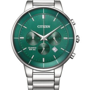 Citizen AN8220-52X Quartz Chronograph Green Dial Stainless Steel Men's Watch