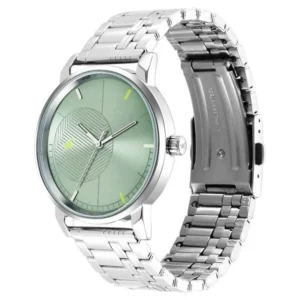 Fastrack Stunners Quartz Analog Watch for Guys with Green Dial & Silver Metal Strap – 3278SM01