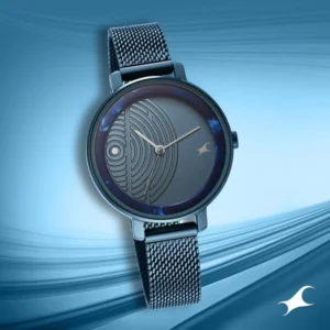 Fastrack Younique Quartz Analog Watch for Girls Blue Dial Blue Stainless Steel Strap | 6278QM01