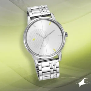 Fastrack Stunners Quartz Analog Silver Dial Silver Metal Strap Watch for Guys – 3278SM02