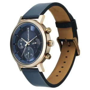 Fastrack Chrome K Quartz Multifunction Blue Dial Blue Leather Strap Watch for Guys – 3287QL04