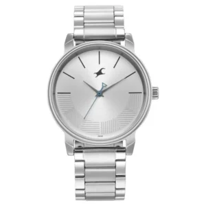 Fastrack Stunners Quartz Analog Silver Dial Silver Metal Strap Watch for Guys – 3291SM02