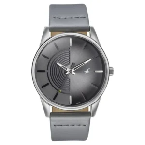 Fastrack Stunners Quartz Analog Grey Dial Grey Leather Strap Watch for Guys – 3305SL02