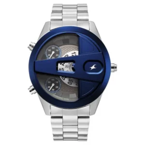 Fastrack Overdrive Chronograph Micromotor White Dial Silver Stainless Steel Strap Watch for Guys – 3331KM02