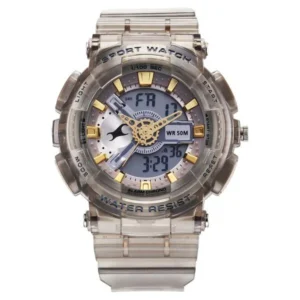 Fastrack StreetStyle Ana-Digi Watch with Digital Dial and Translucent Grey PU Strap for Guys – 38116PP02