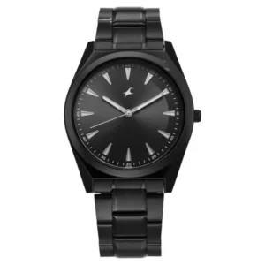 Fastrack Stunners X Quartz Analog Black Dial Black Stainless Steel Strap Watch for Guys – 38162NM02