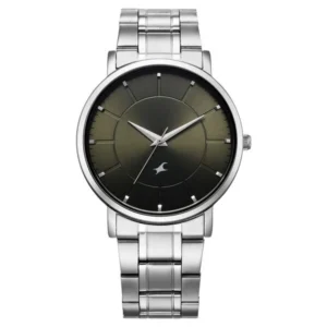 Fastrack Stunners X Quartz Analog Green Dial Silver Stainless Steel Strap Watch for Guys – 38163SM02