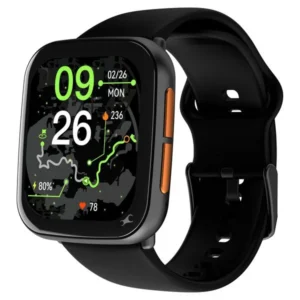 Fastrack Navstar Smartwatch 1.85" AMOLED Display Black Silicone Strap for Unisex – 38188PP01K