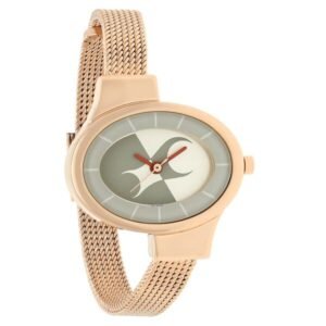 Fastrack Hitlist Quartz Analog Silver Dial Rose Gold Stainless Steel Strap Watch for Girls – 6015WM01