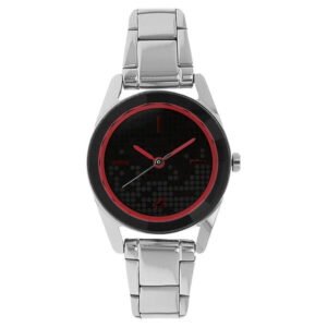Fastrack Quartz Analog Black Dial Stainless Steel Strap Watch for Girls – 6144SM01