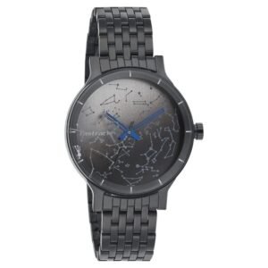 Fastrack Space Rover Quartz Analog Black Dial Black Stainless Steel Strap Watch for Girls – 6192NM01