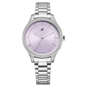 Fastrack Stunners Quartz Analog Pink Dial Silver Metal Strap Watch for Girls – 6296SM01
