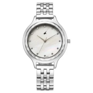 Fastrack Stunners X Quartz Analog Ivory Dial Silver Stainless Steel Strap Watch for Girls – 68046SM02