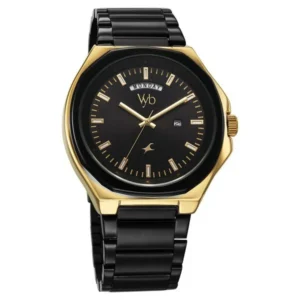 VYB Orion by Fastrack Quartz Analog Black Dial Black Metal Strap Watch for Guys – FV30016KM02