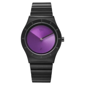 Vyb Arcane by Fastrack Quartz Analog Purple Dial Black Stainless Steel Strap Watch for Guys – FV30056NM01W