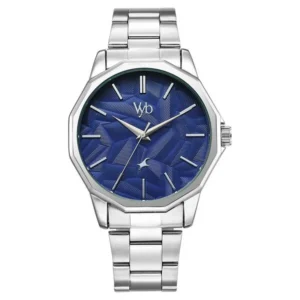 Vyb Drift by Fastrack Quartz Analog Blue Dial Silver Stainless Steel Strap Watch for Guys – FV30059SM01W