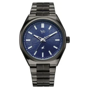Vyb Aviator by Fastrack Quartz Analog Blue Dial Grey Stainless Steel Strap Watch for Guys – FV30061QM02W