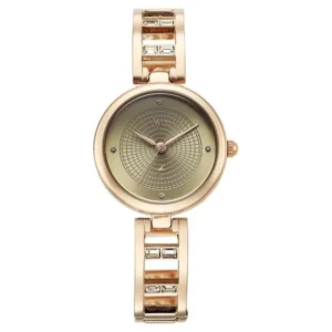 Vyb Seeker by Fastrack Quartz Analog Green Dial Rose Gold Metal Strap Watch for Girls – FV60134WM01W