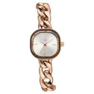 Vyb Starlet by Fastrack Quartz Analog Silver Dial Rose Gold Metal Strap Watch for Girls – FV60139WM01W