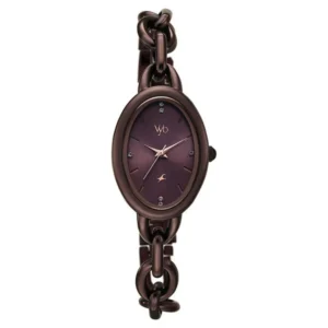Vyb Manifester by Fastrack Quartz Analog Brown Dial Brown Metal Strap Watch for Girls – FV60148QM01W