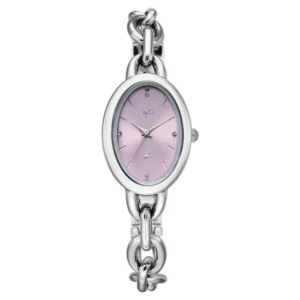 Vyb Manifester by Fastrack Quartz Analog Purple Dial Silver Metal Strap Watch for Girls – FV60148SM01W