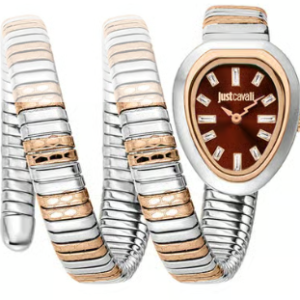 Just Cavalli JC1L349M0075 Red Dial Multicolour Stainless Steel Bracelet Analog Watch for Women